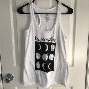 Black and White Graphic Sleeping Tank